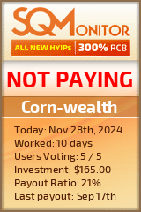 Corn-wealth HYIP Status Button