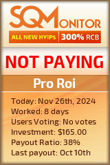 Pro Roi HYIP Status Button