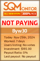 Byw30 HYIP Status Button