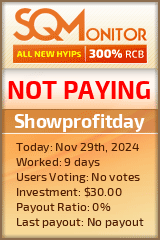 Showprofitday HYIP Status Button