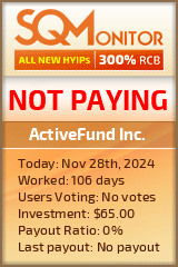 ActiveFund Inc. HYIP Status Button