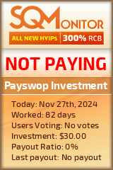 Payswop Investment HYIP Status Button