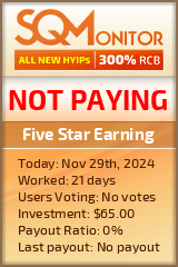 Five Star Earning HYIP Status Button