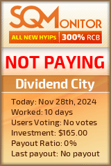 Dividend City HYIP Status Button