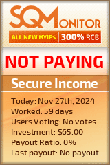 Secure Income HYIP Status Button