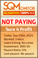 Sure 4 Profit HYIP Status Button