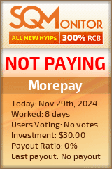 Morepay HYIP Status Button