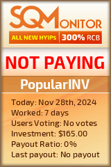 PopularINV HYIP Status Button