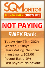 SWFX Bank HYIP Status Button