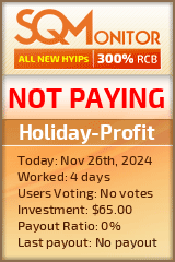 Holiday-Profit HYIP Status Button