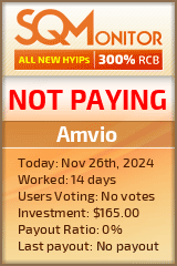 Amvio HYIP Status Button