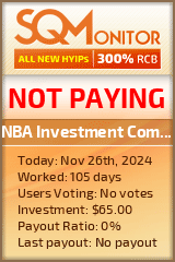 NBA Investment Company HYIP Status Button