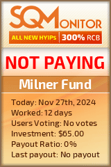 Milner Fund HYIP Status Button