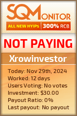 Xrowinvestor HYIP Status Button