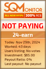 24-earn HYIP Status Button