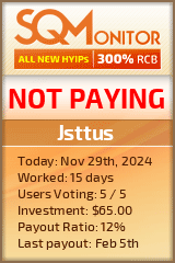 Jsttus HYIP Status Button