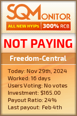 Freedom-Central HYIP Status Button