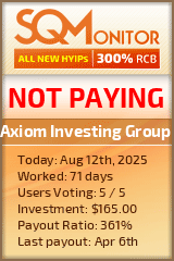 Axiom Investing Group Project Status Button