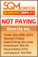 Onercle inc. HYIP Status Button