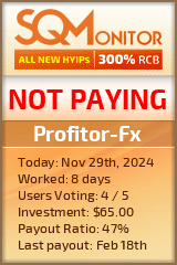 Profitor-Fx HYIP Status Button