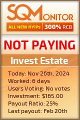 Invest Estate HYIP Status Button