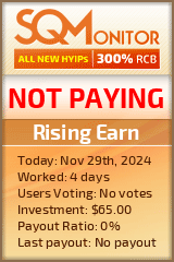 Rising Earn HYIP Status Button