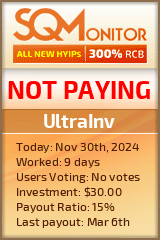 UltraInv HYIP Status Button