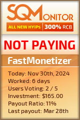 FastMonetizer HYIP Status Button