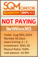 BetWinn365 Project Status Button