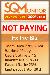 Fx Inv Biz HYIP Status Button