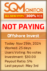 Offshore Invest HYIP Status Button