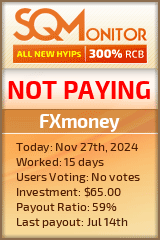 FXmoney HYIP Status Button