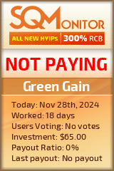 Green Gain HYIP Status Button