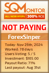 ForexSinper HYIP Status Button