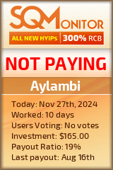 Aylambi HYIP Status Button