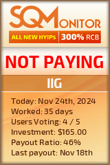 IIG HYIP Status Button