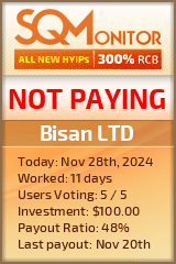 Bisan LTD HYIP Status Button