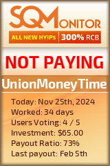 UnionMoneyTime HYIP Status Button