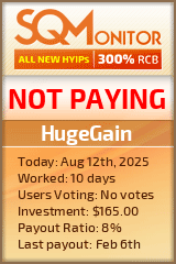 HugeGain Project Status Button