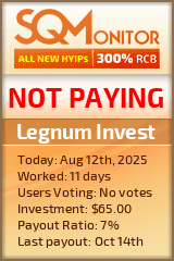 Legnum Invest Project Status Button