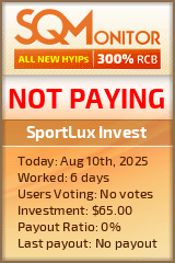 SportLux Invest Project Status Button