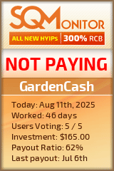 GardenCash Project Status Button