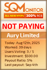 Aury Limited Project Status Button