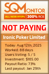 Ironic Poker Limited Project Status Button