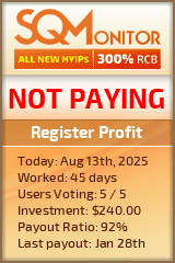 Register Profit Project Status Button