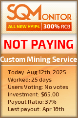 Custom Mining Service Project Status Button