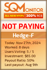 Hedge-F HYIP Status Button