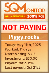 Piggy.rocks Project Status Button