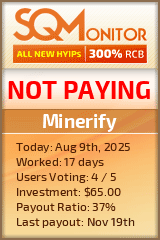 Minerify Project Status Button