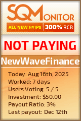 NewWaveFinance Project Status Button